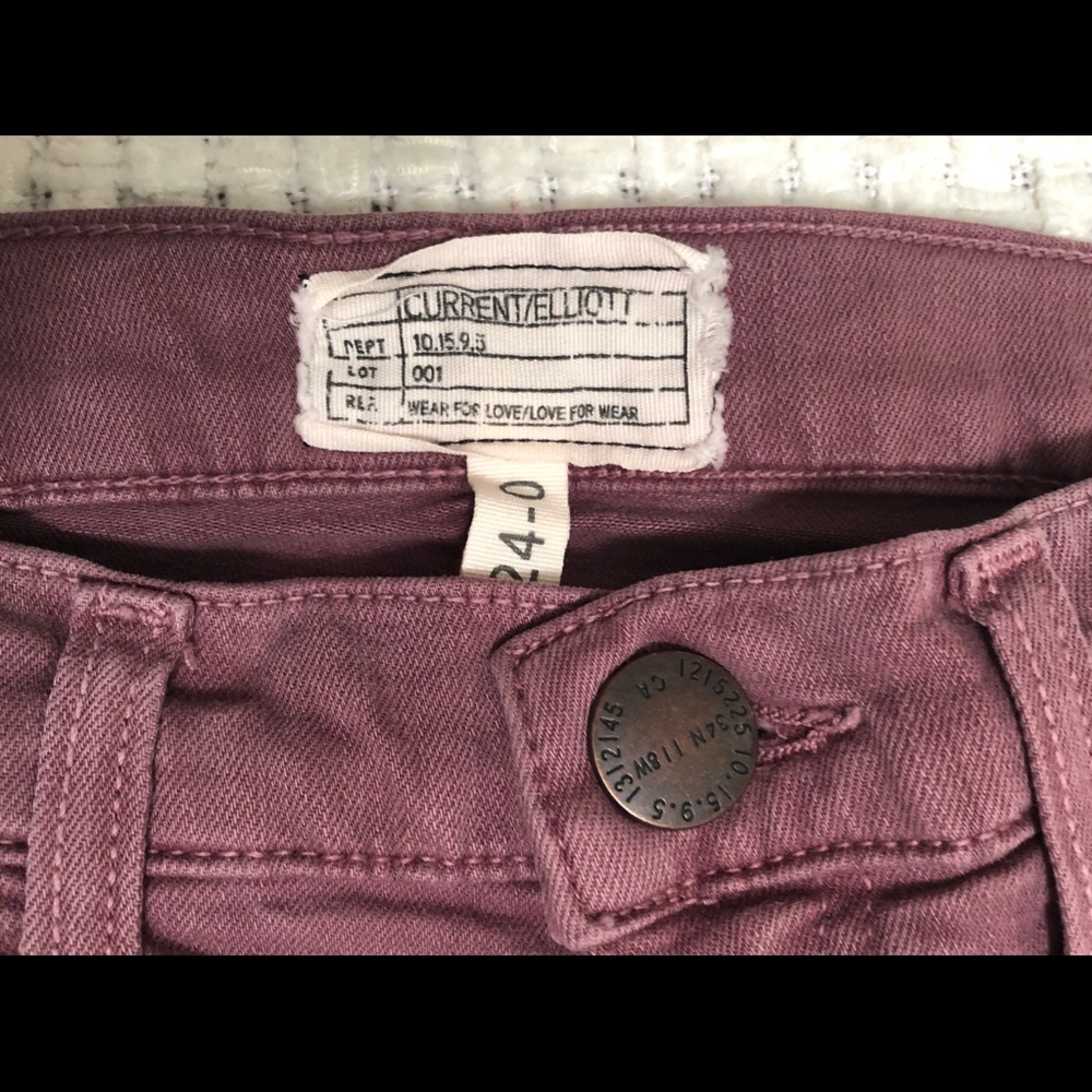 Current/Elliott Maroon Jeans Sz 24-0